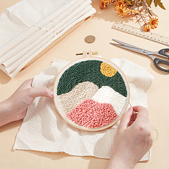 Льняная ткань для вышивки крестом&nbsp;DIY-WH0504-692