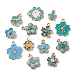 26 шт. 13 стиля синие эмалевые подвески из сплава&nbsp;ENAM-FP0002-08