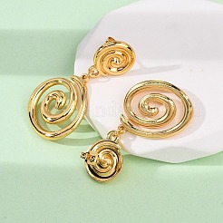 Серьги-гвоздики в форме спирали из нержавеющей стали 304&nbsp;EJEW-L304-01G