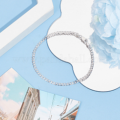 1шт 925 браслета из стерлингового серебра с цепочкой панцирного плетения&nbsp;BJEW-BBC0001-06B