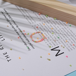 8000шт 10 цвета флуоресцентные цветные стеклянные бусины стекляруса&nbsp;SEED-YW0001-32