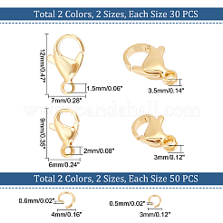 120 шт. 4 карабина-клешни из нержавеющей стали 304&nbsp;STAS-UN0034-05