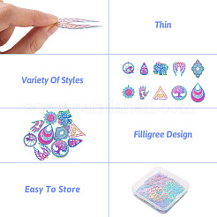 40 шт. 10 подвески из нержавеющей стали 201 и 304&nbsp;STAS-BY0001-16