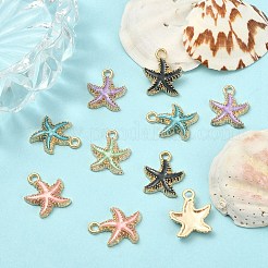 10шт 5 цвета сплава эмалевые подвески&nbsp;ENAM-YW0002-66