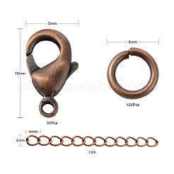 Наборы для изготовления колье из латуни с витыми цепочками своими руками&nbsp;DIY-LS0002-88R