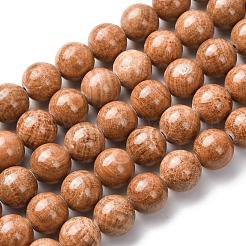 Нити бусин из натуральной тигровой яшмы&nbsp;G-H343-D09-12mm