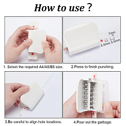 Мини пластиковый дырокол на 6 отверстие&nbsp;AJEW-WH0083-64A
