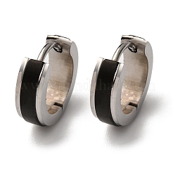 Серьги-кольца из нержавеющей стали 304&nbsp;EJEW-D331-19A-PB