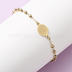 Браслеты из нержавеющей стали 304 Religion&nbsp;BJEW-F524-05B-G