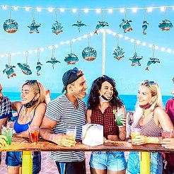 Подвесные украшения из дерева с морскими животными на тему океана&nbsp;PW-WG532B8-01