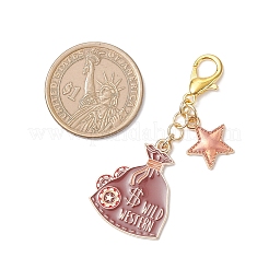 Подвесные украшения из эмали из сплава 7 шт.&nbsp;HJEW-JM04309