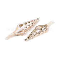 Гальванические большие подвески из натуральной ракушки&nbsp;SSHEL-N042-15