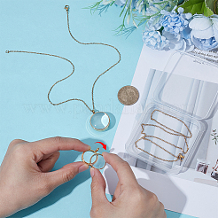 Наборы для самостоятельного изготовления круглого кулона-ожерелья&nbsp;DIY-UN0007-66G