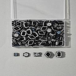 100шт 5 стиля непрозрачные акриловые бусины&nbsp;OACR-FS0002-06