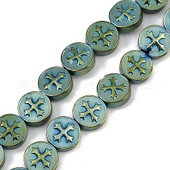 Гальванические нити из синтетических немагнитных гематитовых бусин&nbsp;G-K375-B02