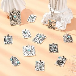 24шт 12 стиля подвески из смолы имитация бирюзы&nbsp;FIND-CJ0003-52