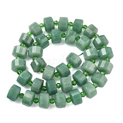 Естественный зеленый авантюрин бисер нитей&nbsp;G-G453-G14-7x12mm