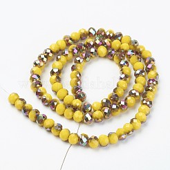 Гальванические непрозрачные стеклянные бусины&nbsp;EGLA-A034-P8mm-R16