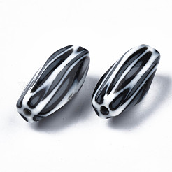 Двухцветные акриловые бусины&nbsp;OACR-S038-014