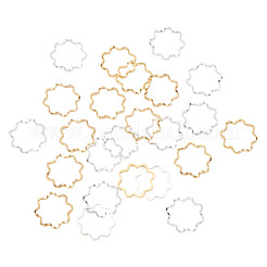 24 шт. 2-х цветные латунные соединительные кольца&nbsp;KK-TA0003-07