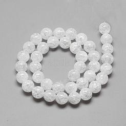 Натуральный хрустящий кварц кристалл бисер прядь&nbsp;G-R439-26-10mm