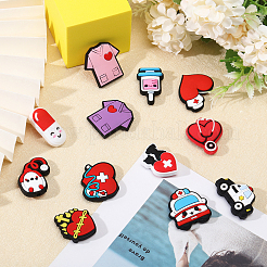 12 шт. 12 стиля медицинских тематических пищевых экологически чистых силиконовых фокусных бусин&nbsp;SIL-CA0003-32