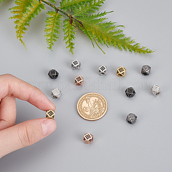 Стойки обшивки латунь кубического циркония бусы&nbsp;ZIRC-FH0001-01