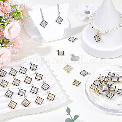 40шт 2 цвета подвески из сплава со стразами&nbsp;FIND-SC0020-26