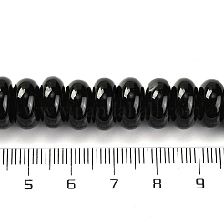 Бусины из натурального черного агата (окрашенные и нагретые)&nbsp;G-G177-F01-02