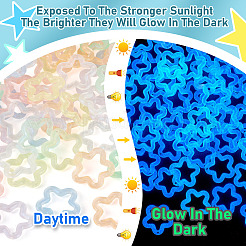 70 шт. 7-х цветные прозрачные светящиеся акриловые подвески&nbsp;TACR-TA0001-65