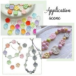 112 шт. 14-х цветные прозрачные и непрозрачные акриловые бусины&nbsp;OACR-SP0001-28