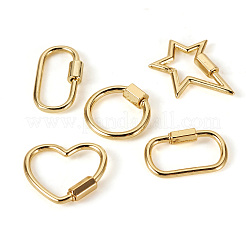 Латунные брелоки с карабином&nbsp;KK-TA0007-82G