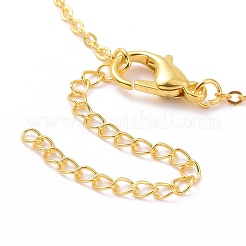 Колье из сплава с кулоном фазы луны для женщин&nbsp;NJEW-G030-01G