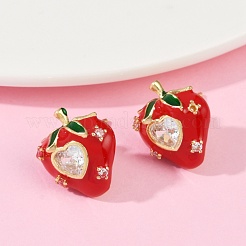 Серьги-гвоздики из циркония&nbsp;EJEW-F895-27B-01G