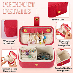 1 шт. шкатулка для украшений из искусственной кожи&nbsp;LBOX-TA0001-01D