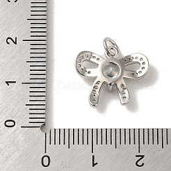 Покрытие стойки латунный кулон микро-паве прозрачный кубический цирконий&nbsp;KK-S366-20P