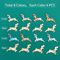 48шт 8 цвета сплава эмалевые подвески&nbsp;ENAM-FH0001-16-NR