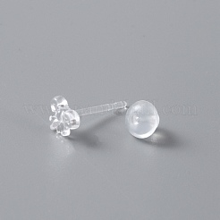 Крошечные полимерные серьги-гвоздики с бантом и ушной гайкой для женщин&nbsp;EJEW-WH0012-003C