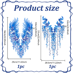 2 шт. 2 стиля цветочный узор полиэстер кружево компьютерная вышивка орнамент аксессуары&nbsp;DIY-NB0014-56A
