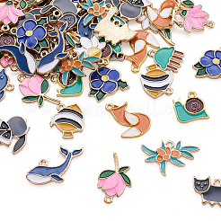 Подвески из сплава с покрытием в 52 стилях&nbsp;ENAM-CD0001-21-RS