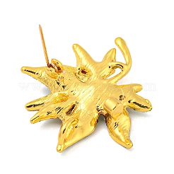 Многослойная брошь из сплава эмали в форме листа&nbsp;LS-JEWB-U006-02B-G