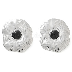 Натуральные серьги из оссидиана&nbsp;EJEW-A118-08P