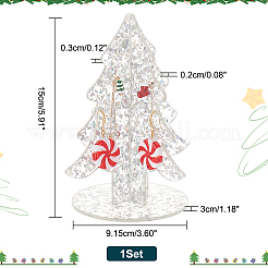 Прозрачные акриловые подставки для сережек с пайетками&nbsp;EDIS-WH0012-40B