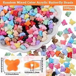 500 шт. Непрозрачные акриловые бусины&nbsp;SACR-PA0001-20C