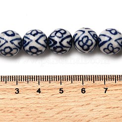 Нитка фарфоровых бусин ручной работы&nbsp;PORC-H014-01B