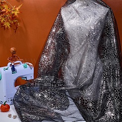 Полиэстеровая ткань с узором паутины&nbsp;DIY-WH0671-114