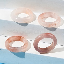 Кольца из натурального синьцзянского золотого шелка и нефрита для женщин&nbsp;RJEW-G360-01A