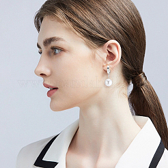 16 шт. фурнитура для сережек-колец Huggie Hoop из нержавеющей стали 201&nbsp;STAS-BBC0008-38S