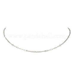 Ожерелья из витой цепи из нержавеющей стали 304 для женщин и мужчин&nbsp;NJEW-JN05798