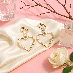 4 пара двухцветных серег-клипс из железного сплава&nbsp;EJEW-HY0001-38